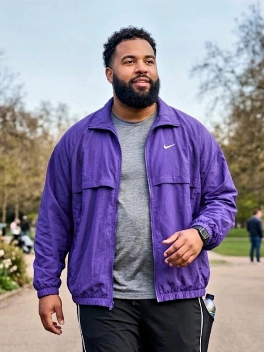 Nike Vintage Purple Windbreaker Jacket Purple Medium